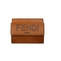 Fendi Portacarte Pelle Marrone