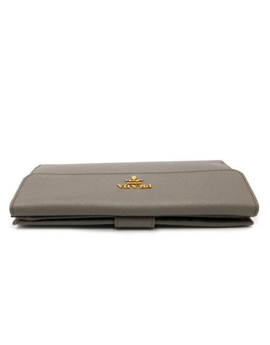 Prada Portafoglio Pelle Saffiano Argilla