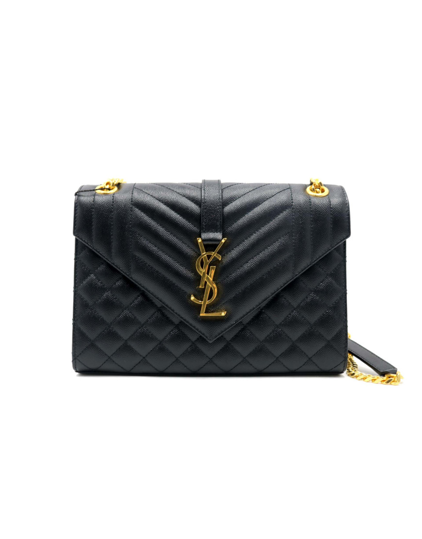 Saint Laurent Envelope Pelle Nera