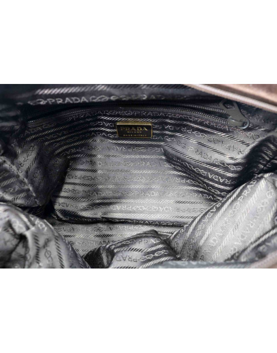 Prada Bauletto Suede Marrone