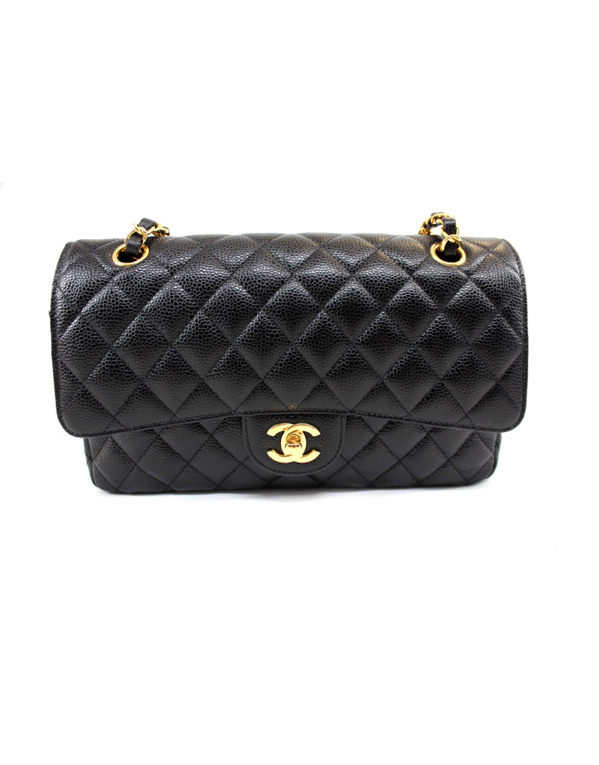 Chanel Classica Media 11.12 Pelle Caviar Nera