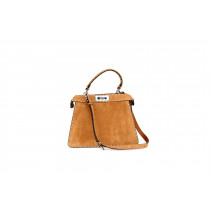 Fendi Peekaboo ISeeU MM Selleria Scamosciata Biscotto