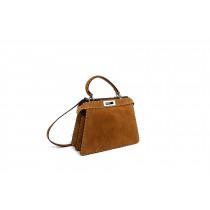 Fendi Peekaboo ISeeU MM Selleria Scamosciata Biscotto