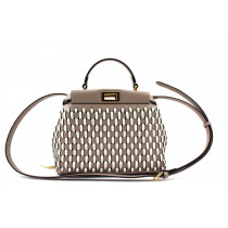 Fendi Peekaboo Iseeu Mini Pelle Tortora