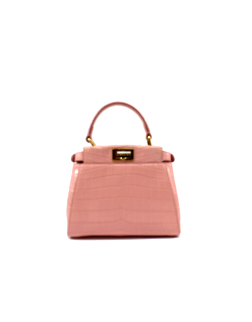 Fendi Peekaboo Mini Vernis Rosa Bubblegum