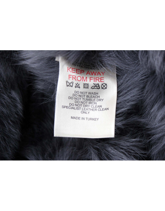 Burberry Montone Pelle Shearling Grigio Piombo