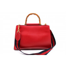 Gucci Shopping Bamboo Pelle Rosso