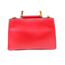 Gucci Shopping Bamboo Pelle Rosso