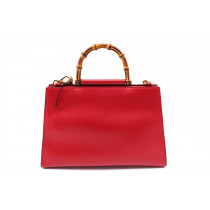 Gucci Shopping Bamboo Pelle Rosso