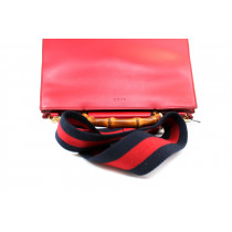 Gucci Shopping Bamboo Pelle Rosso