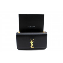 Saint Laurent Kate Media Pelle Nera