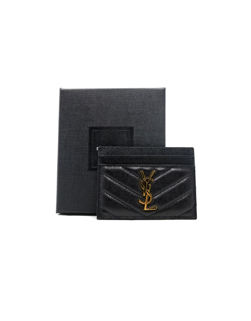 Saint Laurent Portacarte Pelle Nera