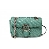 Gucci Marmont Paillettes Verde Acqua