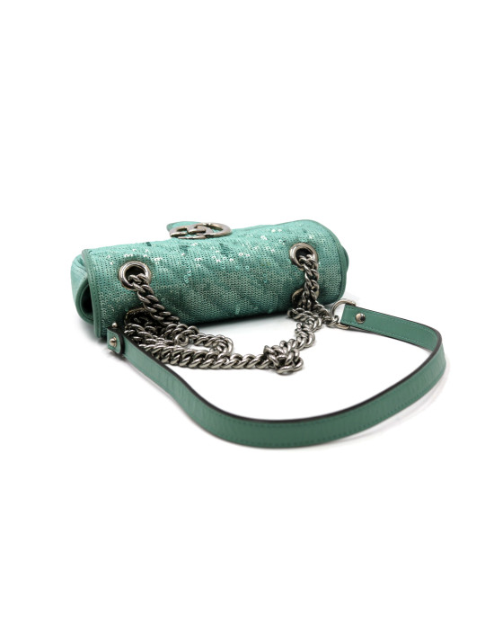 Gucci Marmont Paillettes Verde Acqua
