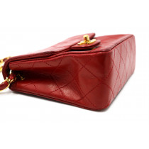 Chanel Classic Mini Square Pelle Lambskin Rouge