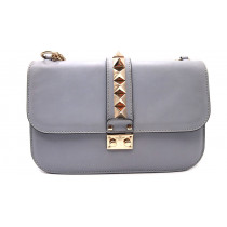 Valentino Glam Lock Pelle Azzurro Polvere