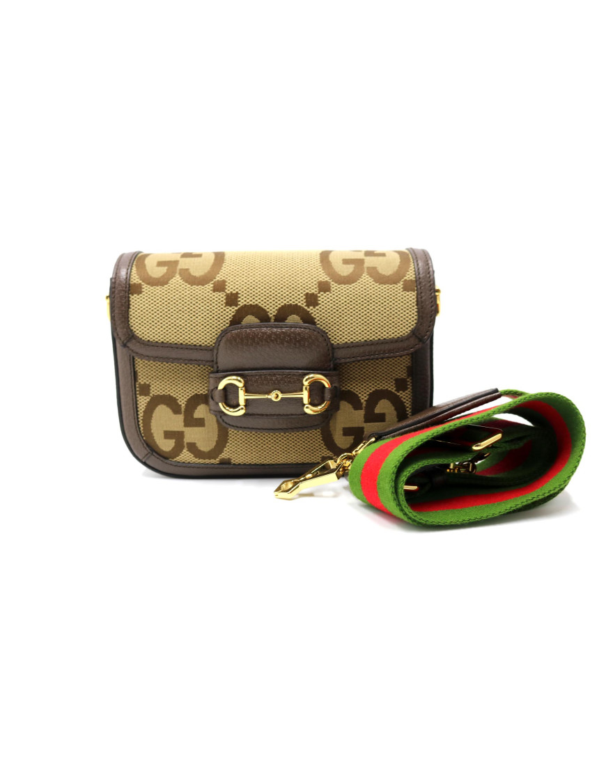 Gucci Horsebit 1955 GG Jumbo Beige