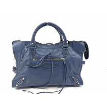 Balenciaga City Pelle Blu