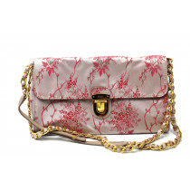 Prada Tracolla Tela Rosa