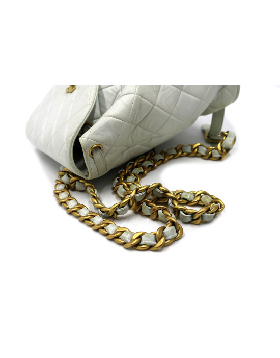 Chanel Zaino Vintage Pelle Bianca