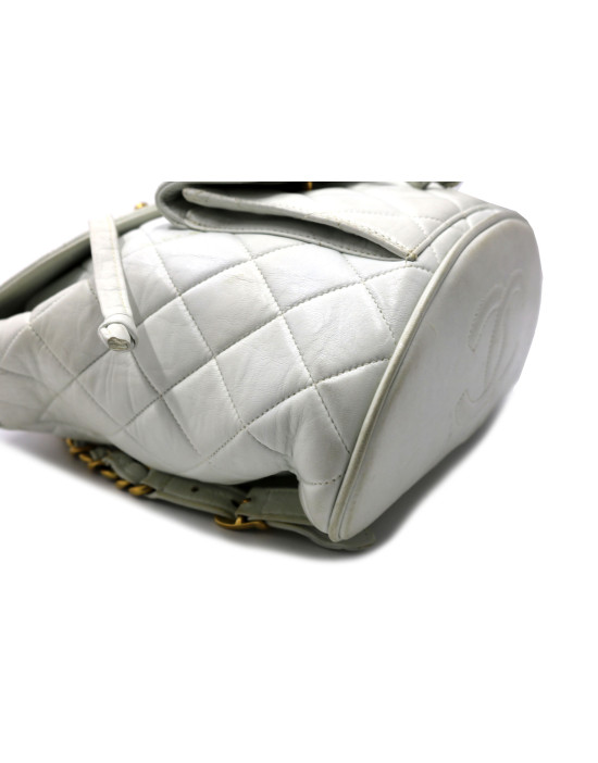 Chanel Zaino Vintage Pelle Bianca