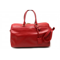 Saint Laurent Bauletto Duffle Pelle Rosso Cardinale