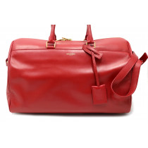 Saint Laurent Bauletto Duffle Pelle Rosso Cardinale