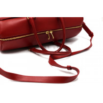 Saint Laurent Bauletto Duffle Pelle Rosso Cardinale