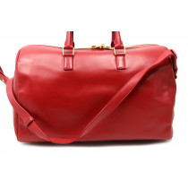 Saint Laurent Bauletto Duffle Pelle Rosso Cardinale