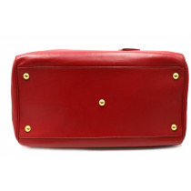 Saint Laurent Bauletto Duffle Pelle Rosso Cardinale