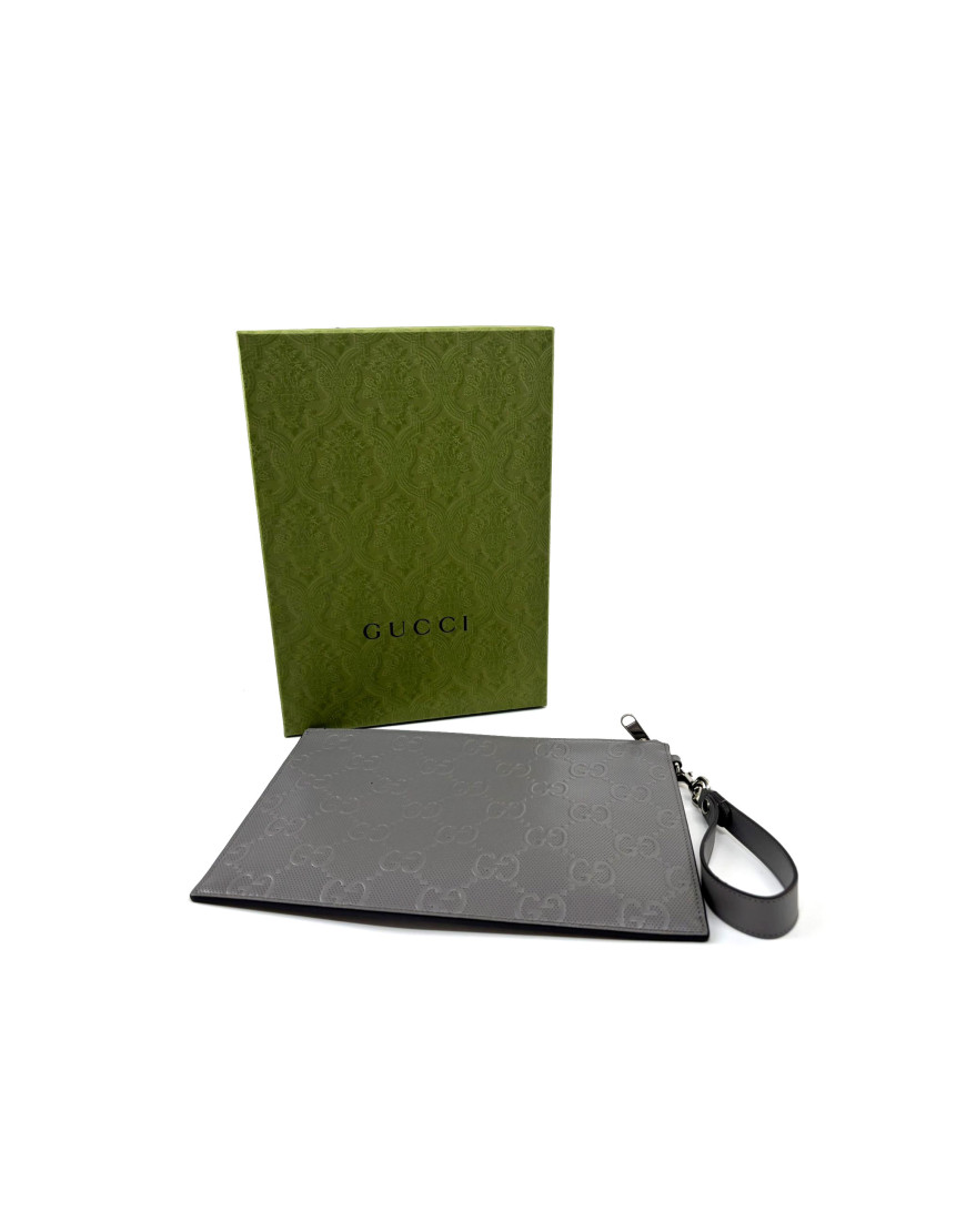 Gucci Organizer Pelle Grigia