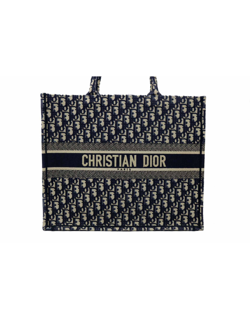 Dior Book Tote Tela Blu