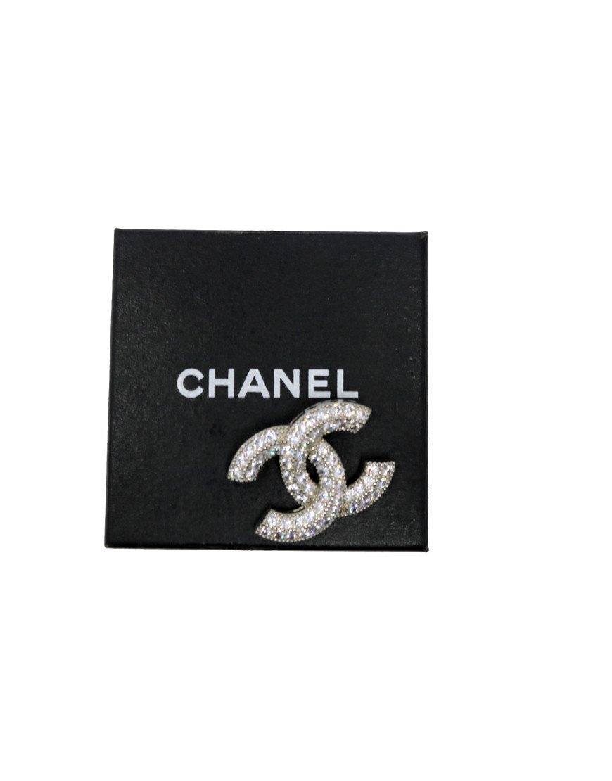 Chanel Spilla Metallo Argento