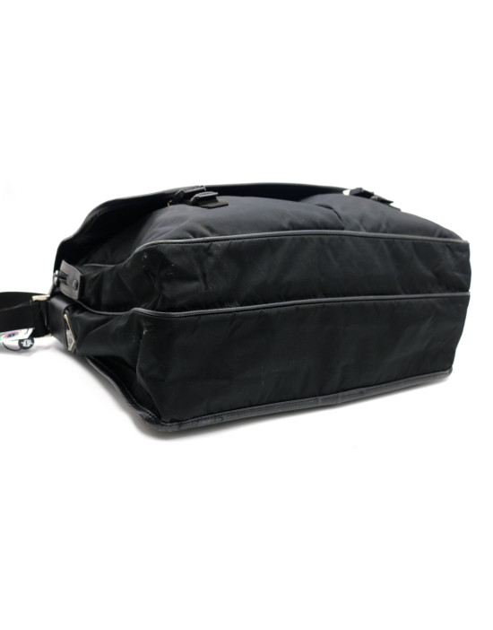 Prada Cartella da Lavoro Tela Vela Nera