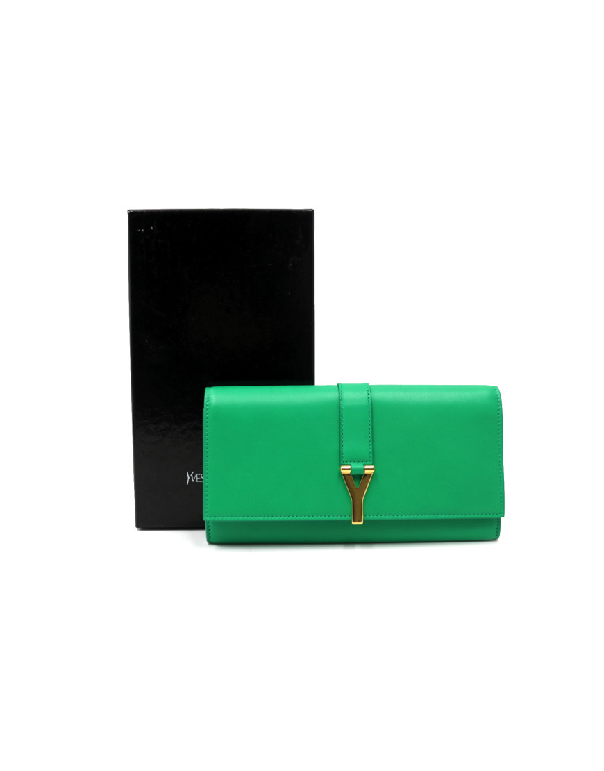 Saint Laurent Portafoglio Pelle Verde