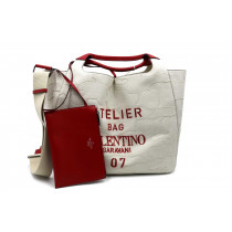 Valentino Tote Bag Tela Bianca