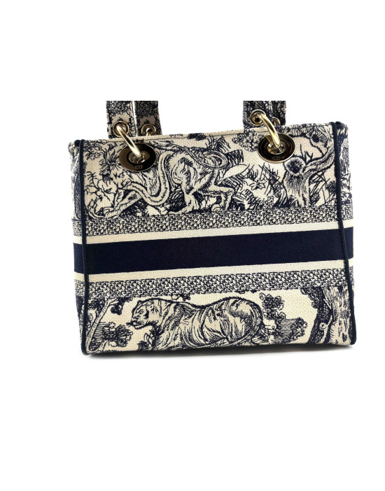 Dior Lady D D-Lite Toile Bleu et Beige