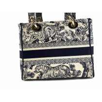 Dior Lady D D-Lite Toile Bleu et Beige