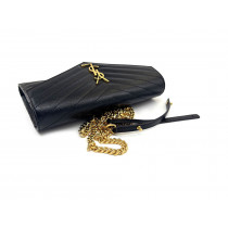 Saint Laurent Clutch Envelope Grande Pelle Nera