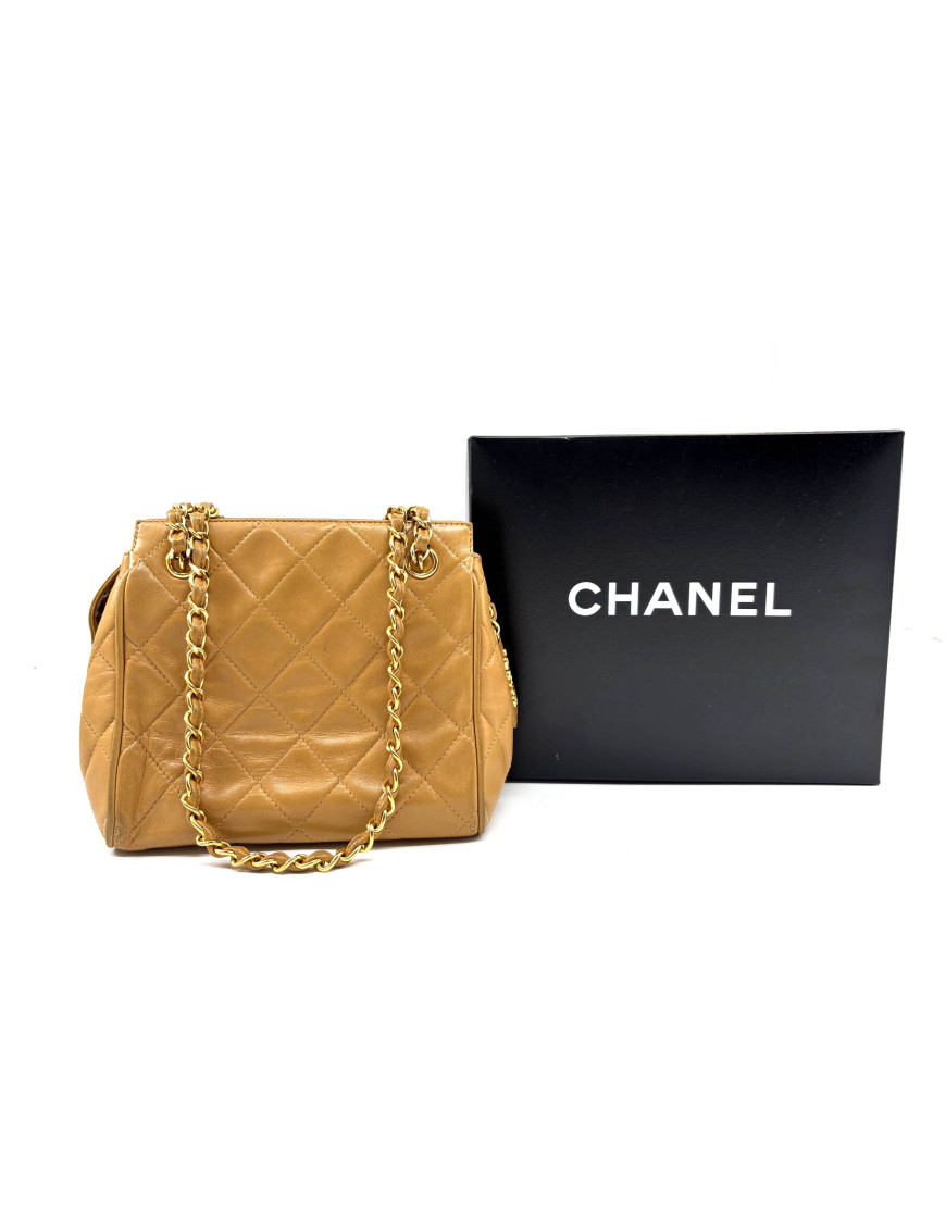 Chanel Mini Bag Matelasse Pelle d'Agnello Cammello