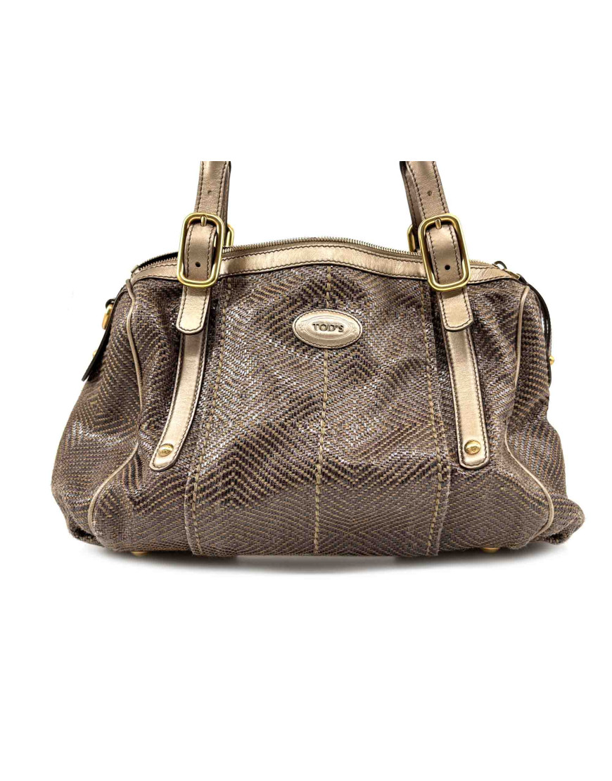 Tod's Bauletto Rafia Bronzo