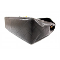 Chanel Maxi Logo Vintage Cuir Noir