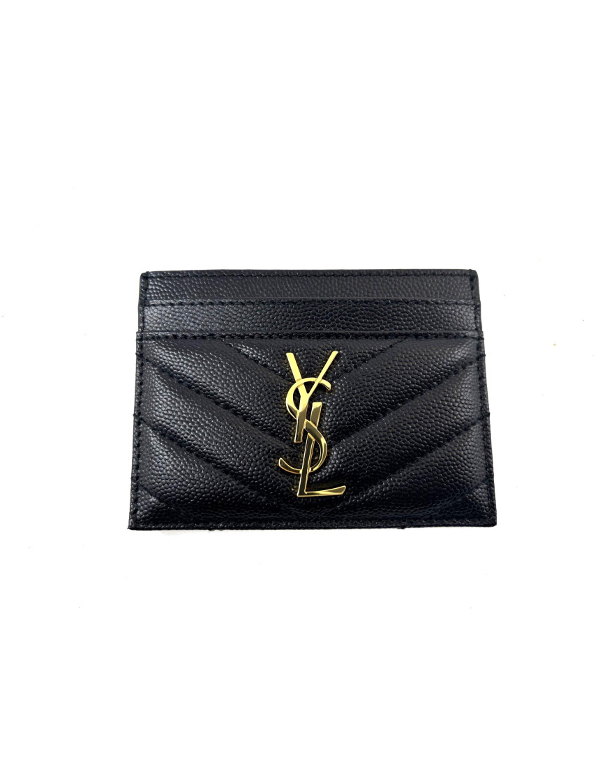 Saint Laurent Portacarte Pelle Nera