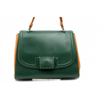 Fendi Silvana Pelle Verde e Cuoio