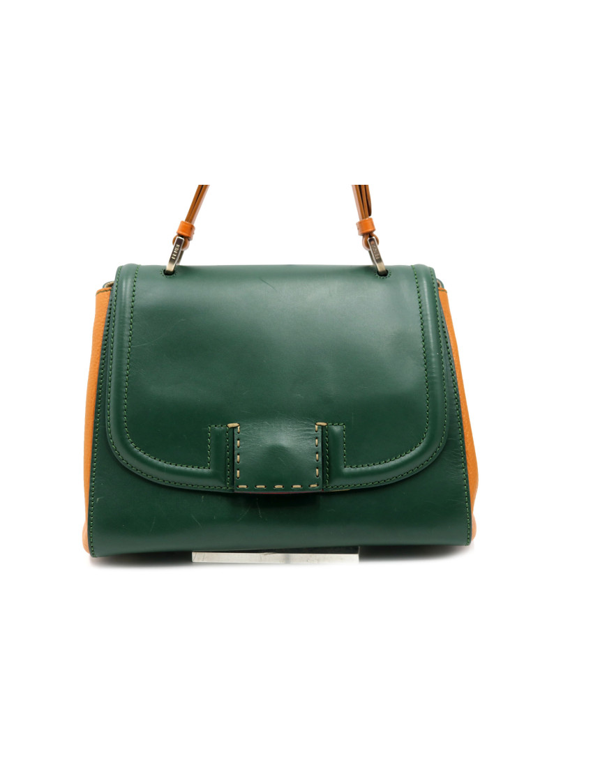 Fendi Silvana Pelle Verde e Cuoio