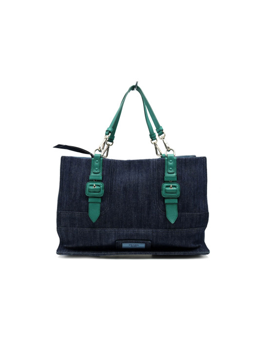 Prada Shopping Denim Blu