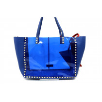 Valentino Shopping PVC e Pelle Blu