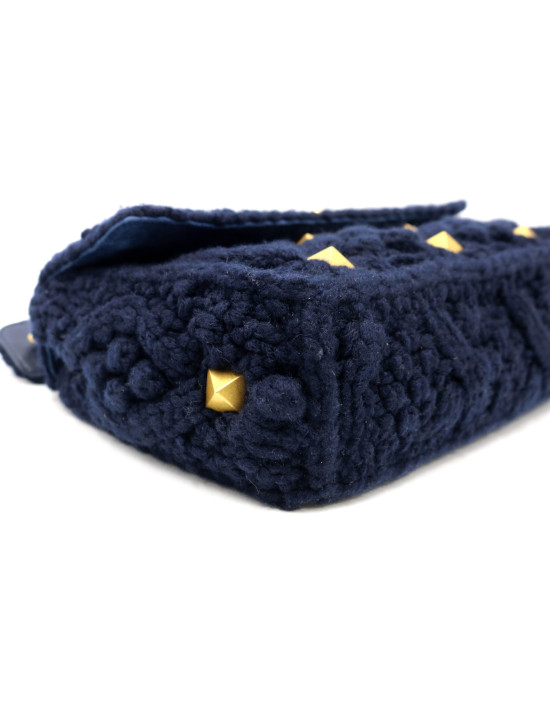 Valentino Roman Stud Cachemire Blu