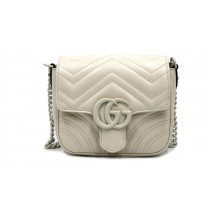 Gucci Marmont Flap Pelle Bianca