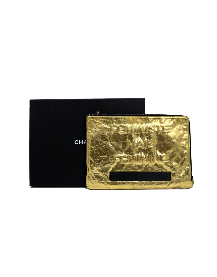 Chanel Clutch Votez Coco Pelle Oro